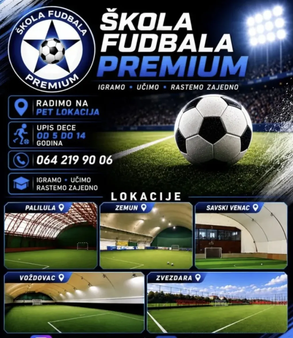 Football school Premium Belgrade (Deligradska bb, Sportsko selo)