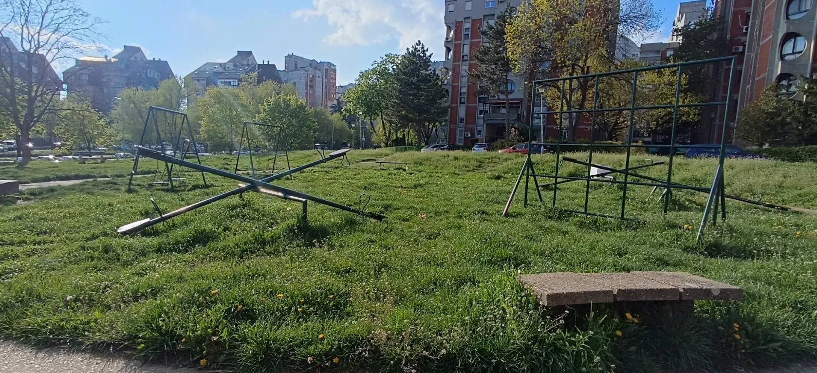 Children's playground near park Raketica
